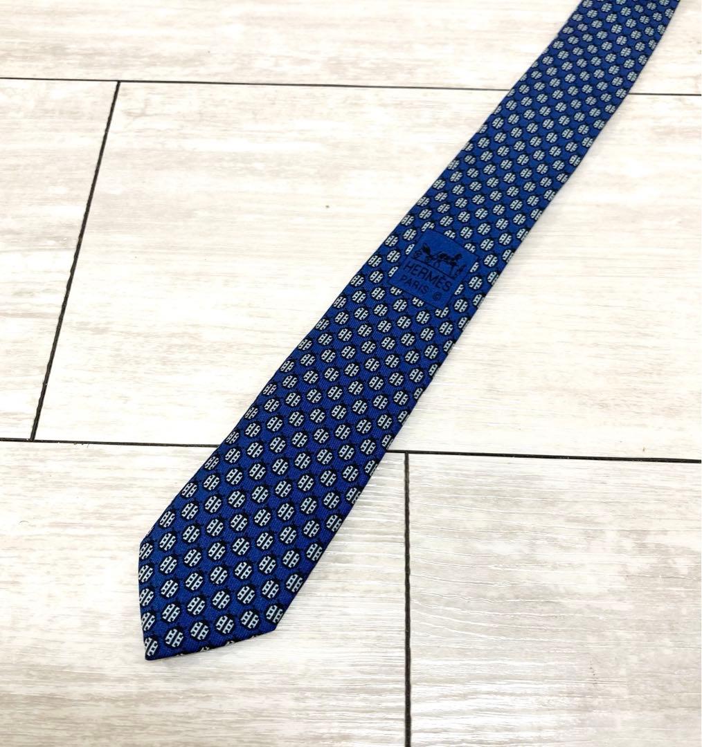 エルメス HERMES レディーバグデザイン シルク100% メンズ ネクタイ