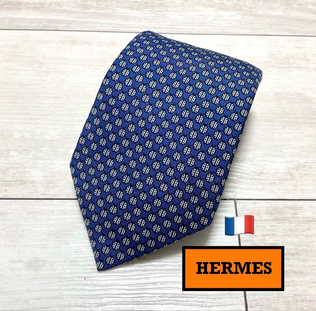エルメス HERMES レディーバグデザイン シルク100% メンズ ネクタイ