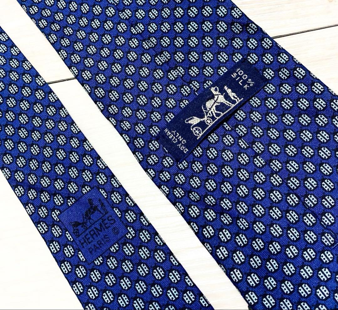エルメス HERMES レディーバグデザイン シルク100% メンズ ネクタイ