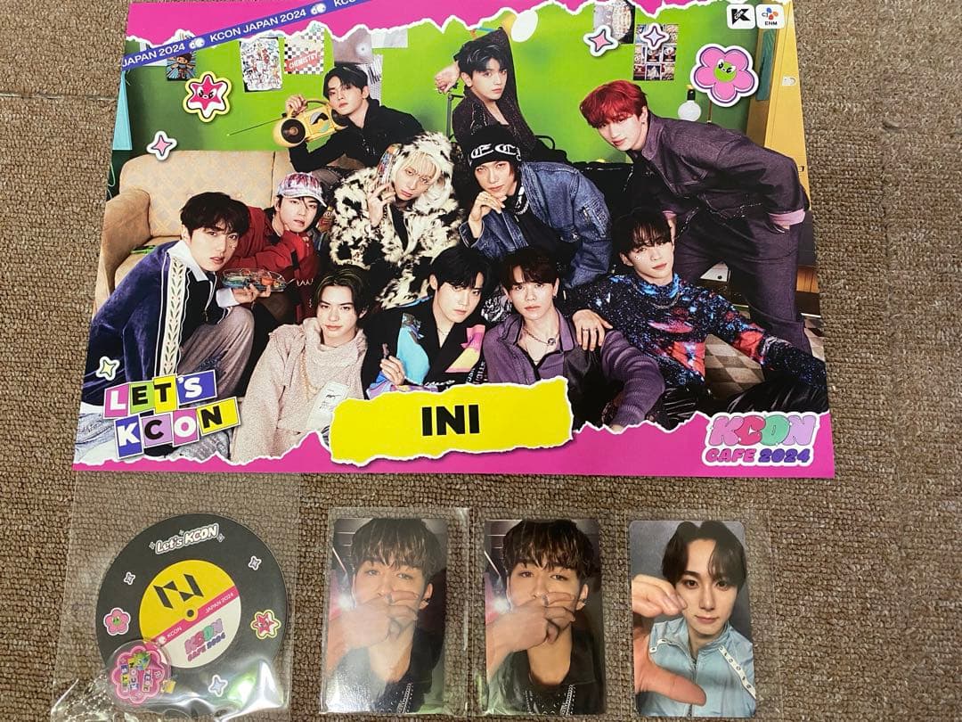 KCON CAFE  INI  トレカ　コースター　ランチョンマット　後藤　尾崎