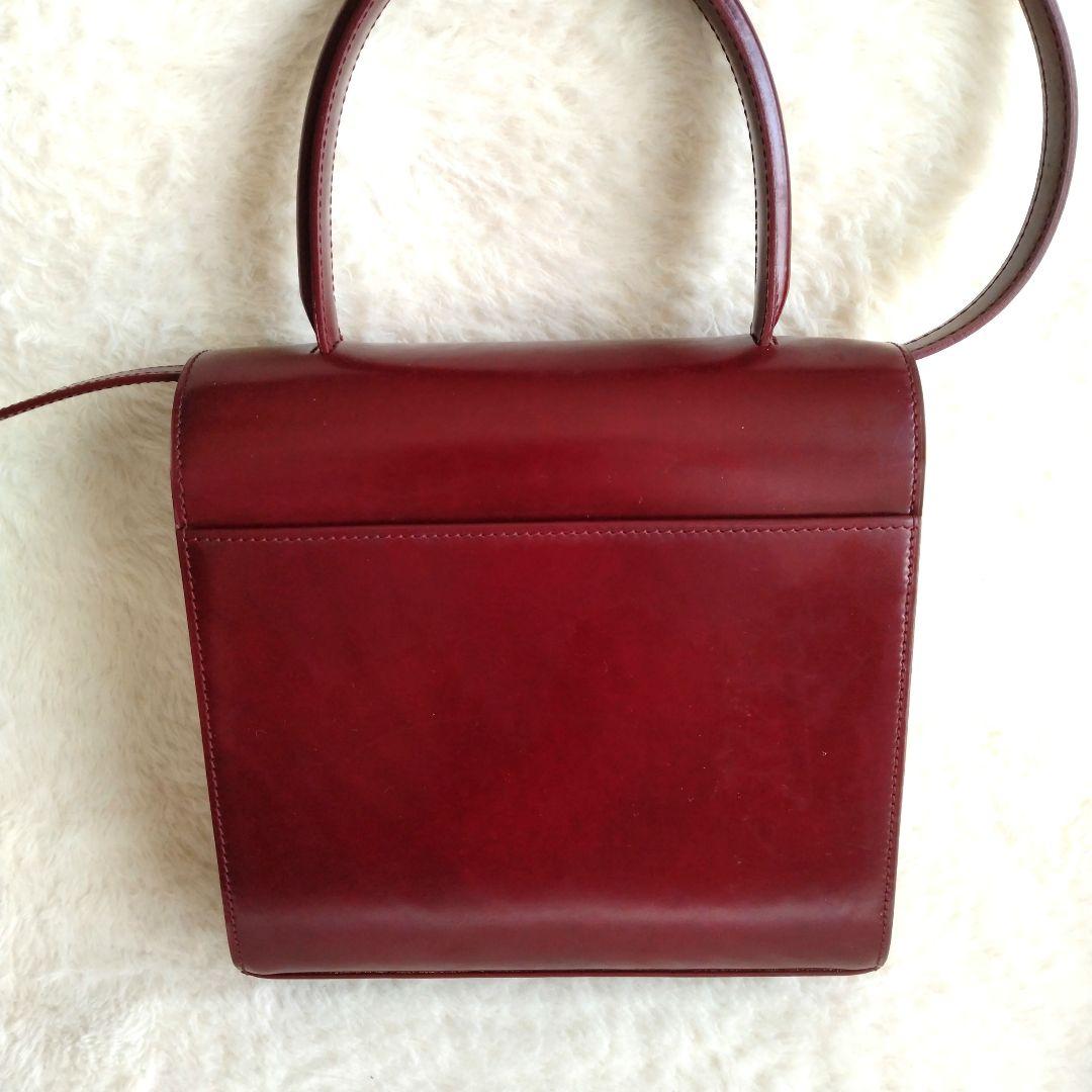 Cartierカルティエ パンテール カーフスキンハンドバッグ２way ボルドー