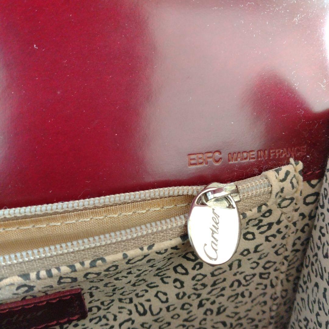 Cartierカルティエ パンテール カーフスキンハンドバッグ２way ボルドー