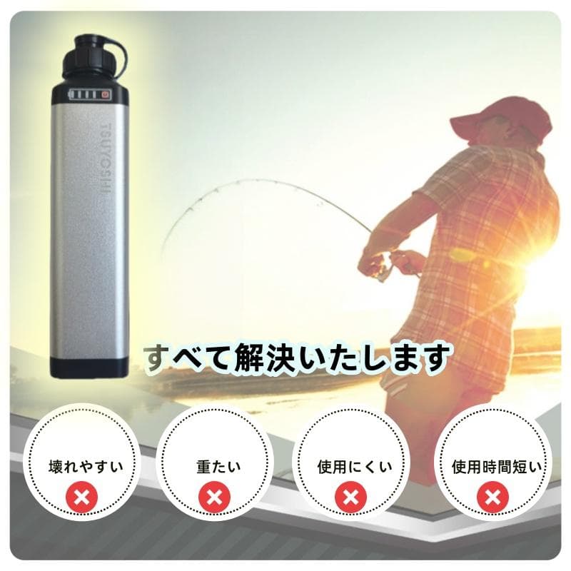 ダイワ シマノ用電動リール専用バッテリー セット 14.8V 銀7000mAh