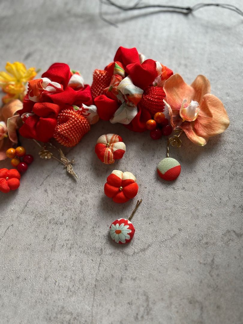 ぴーち様order髪飾り