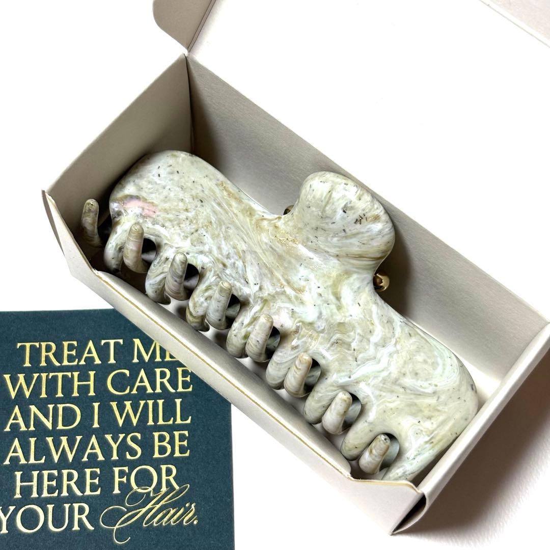 NO.4 Claw クリップ　イタリア製　グリーンマーブル　新品未使用　人気