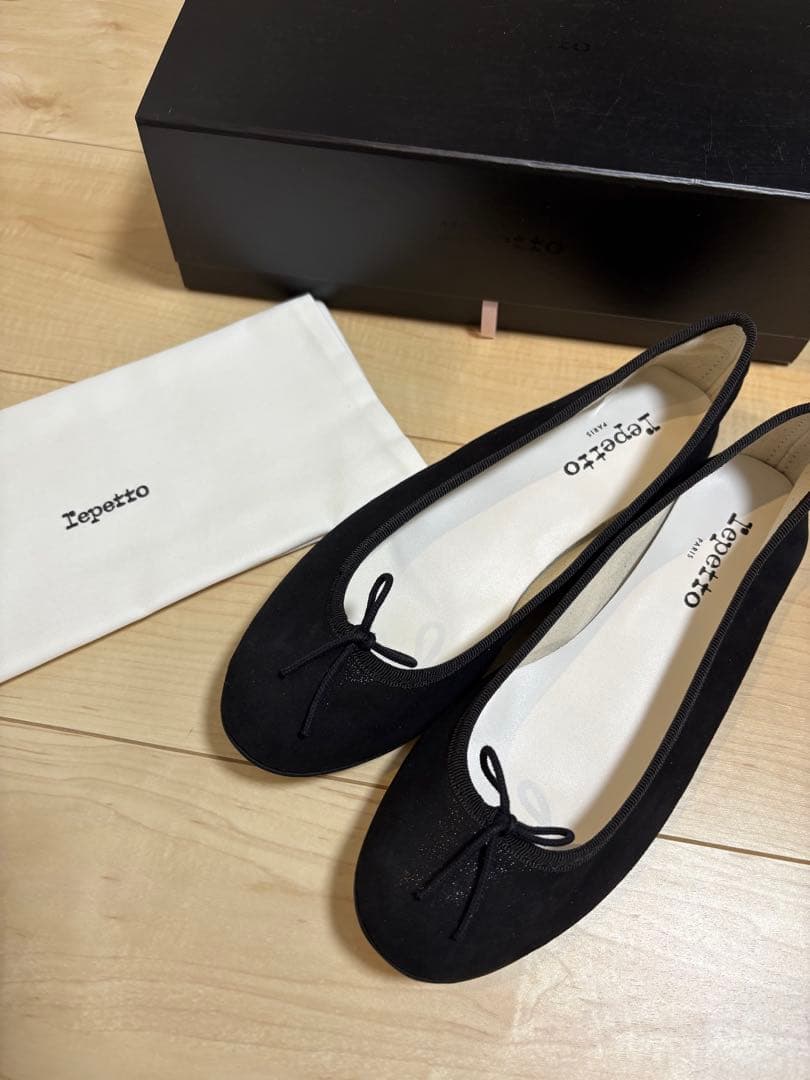 【未使用】Repetto バレエシューズ 黒 38.5