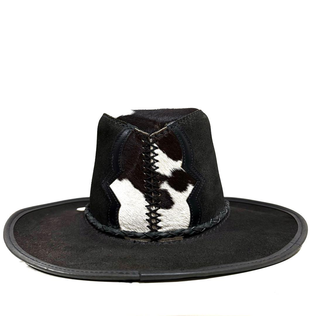 Head ’N  本革 カウハイド カウボーイハット 牛革 ホーン装飾