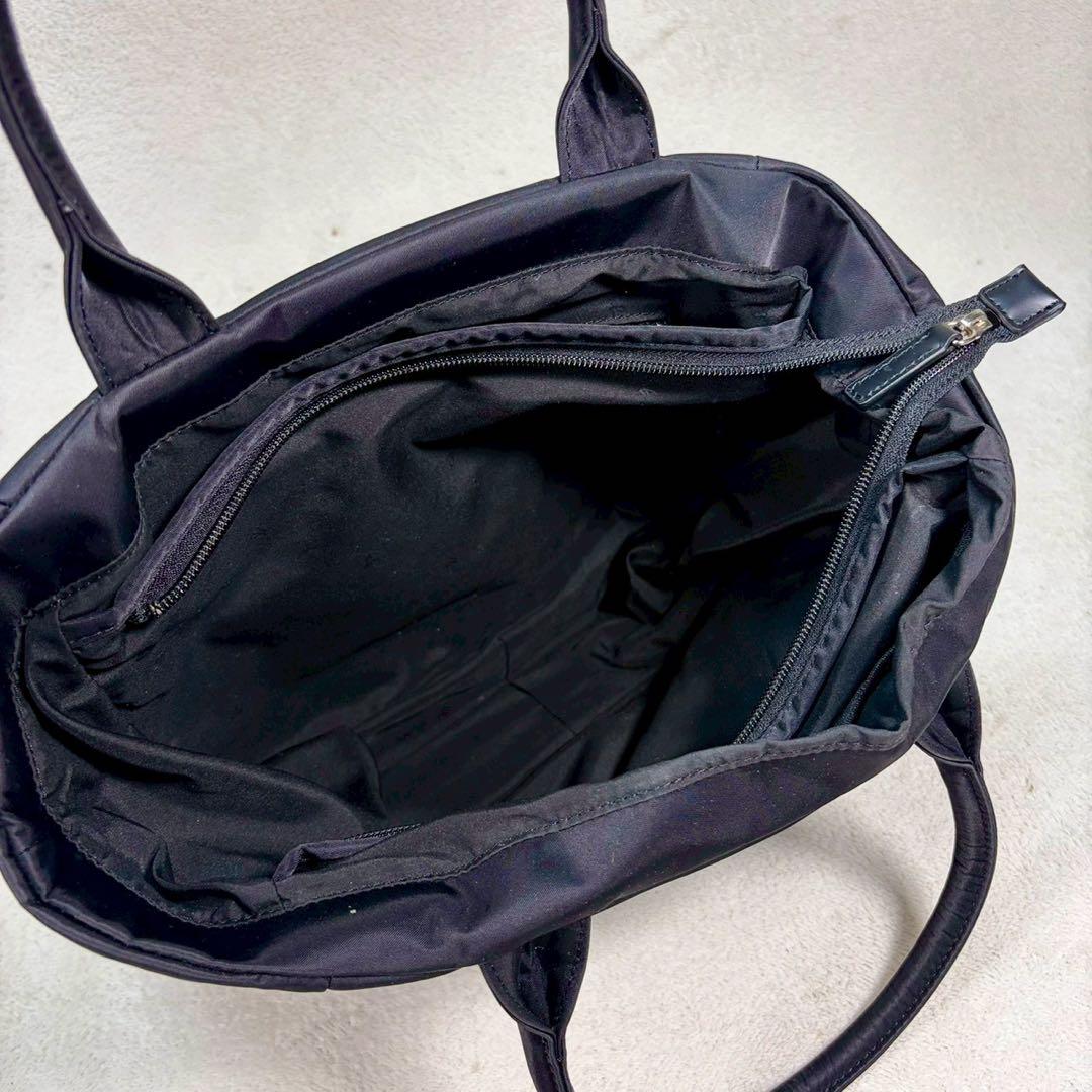 【美品✨】アニエスベー　ナイロン　トートバッグ　黒　マザーズバッグ　ロゴ金具