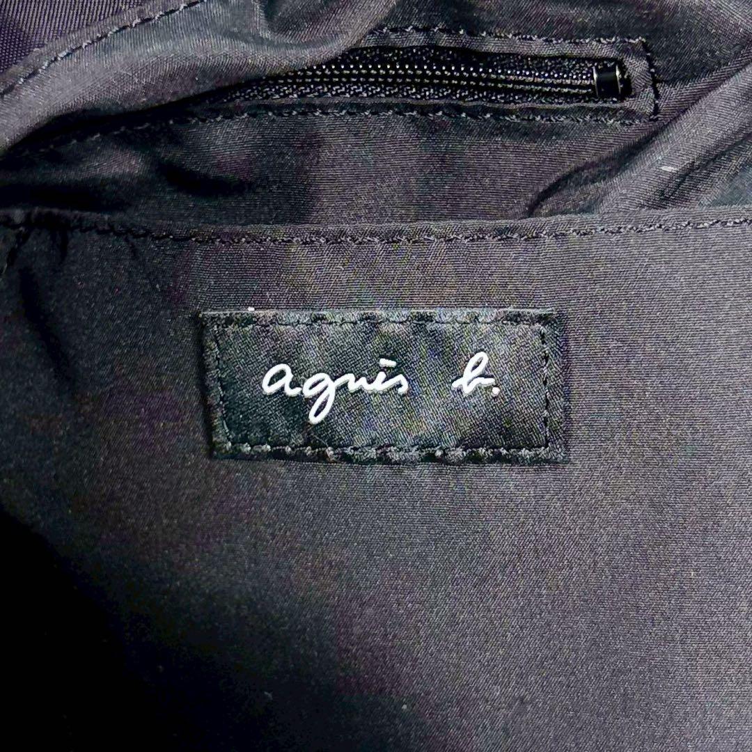 【美品✨】アニエスベー　ナイロン　トートバッグ　黒　マザーズバッグ　ロゴ金具