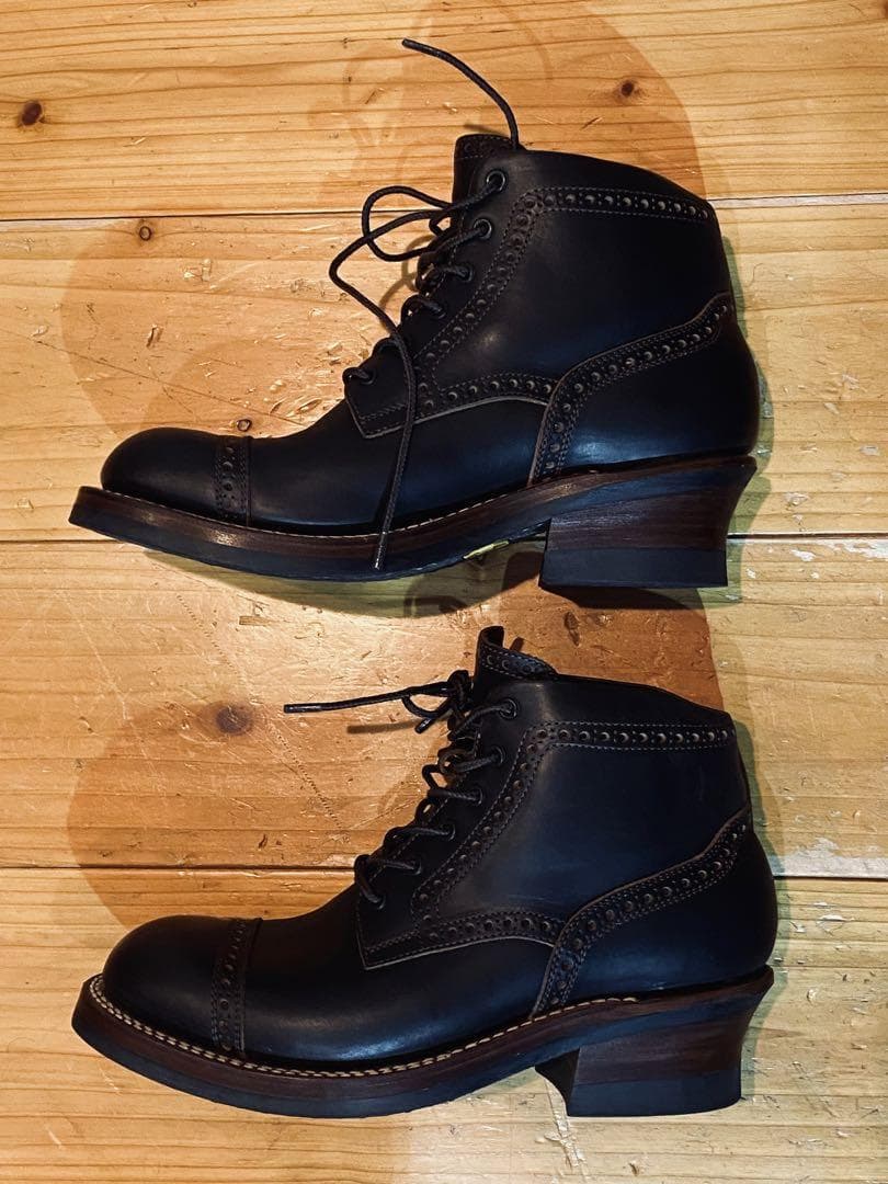 ※りん※ 【 中古 】 THE FLAT HEAD メダリオン ブーツ 黒