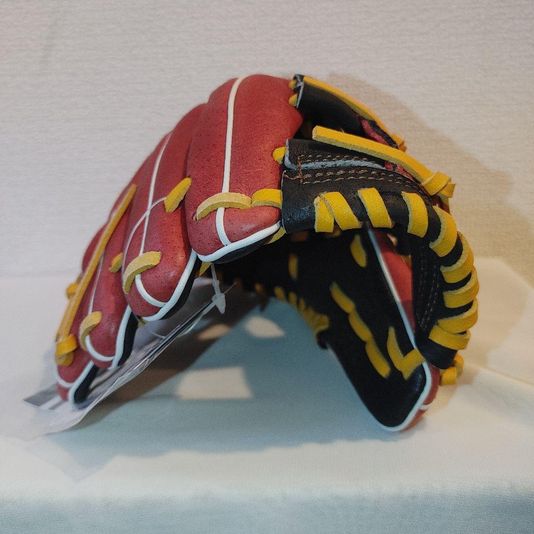 adidas　希少　少年野球　軟式　左投げ　グローブ ブラック×レッド