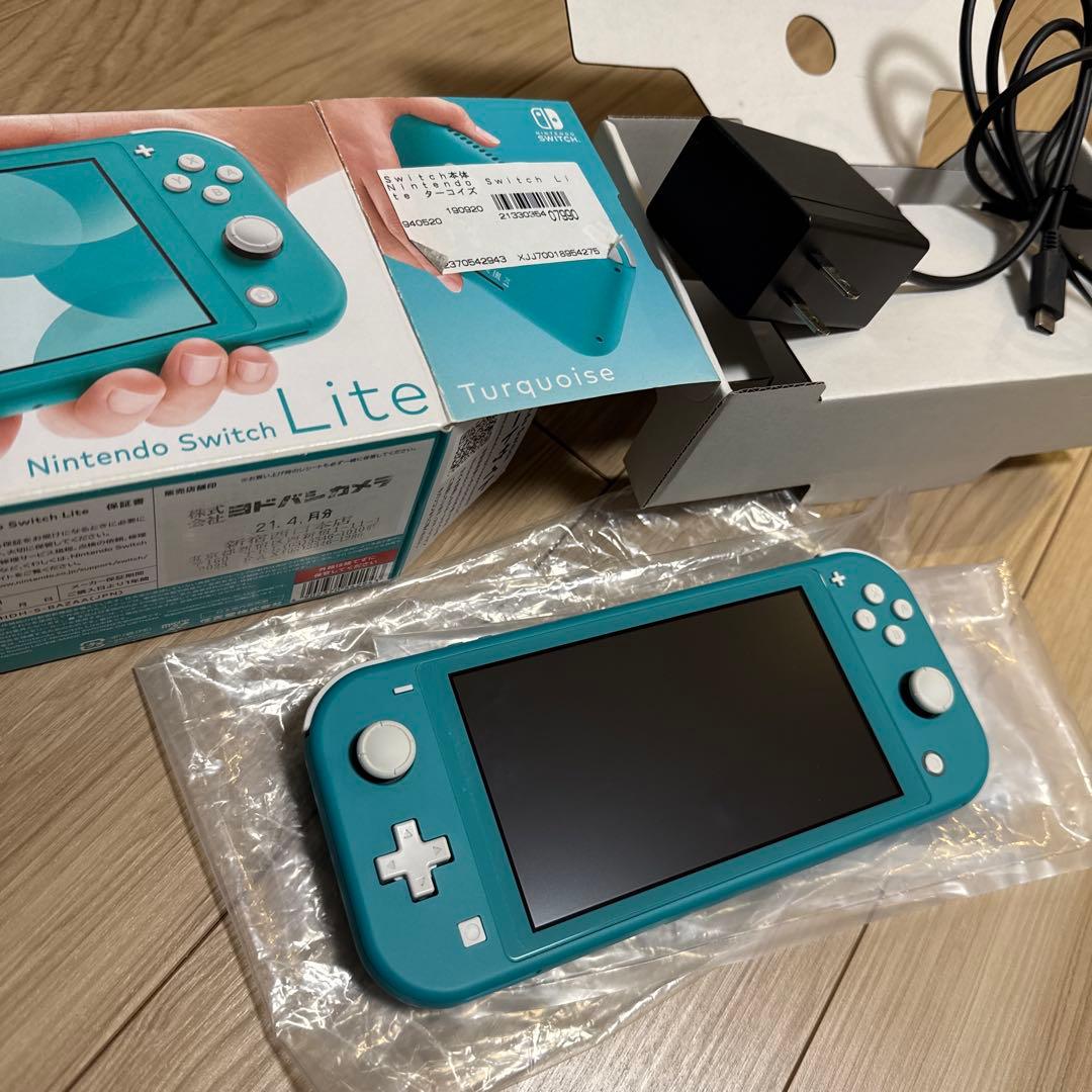 Nintendo Switch Lite ターコイズ 本体 ACアダプター・箱付