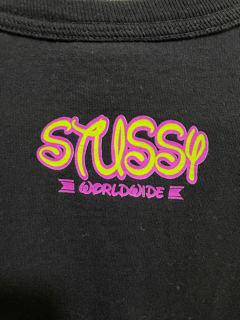STUSSY ディズニー ロンT ブラック