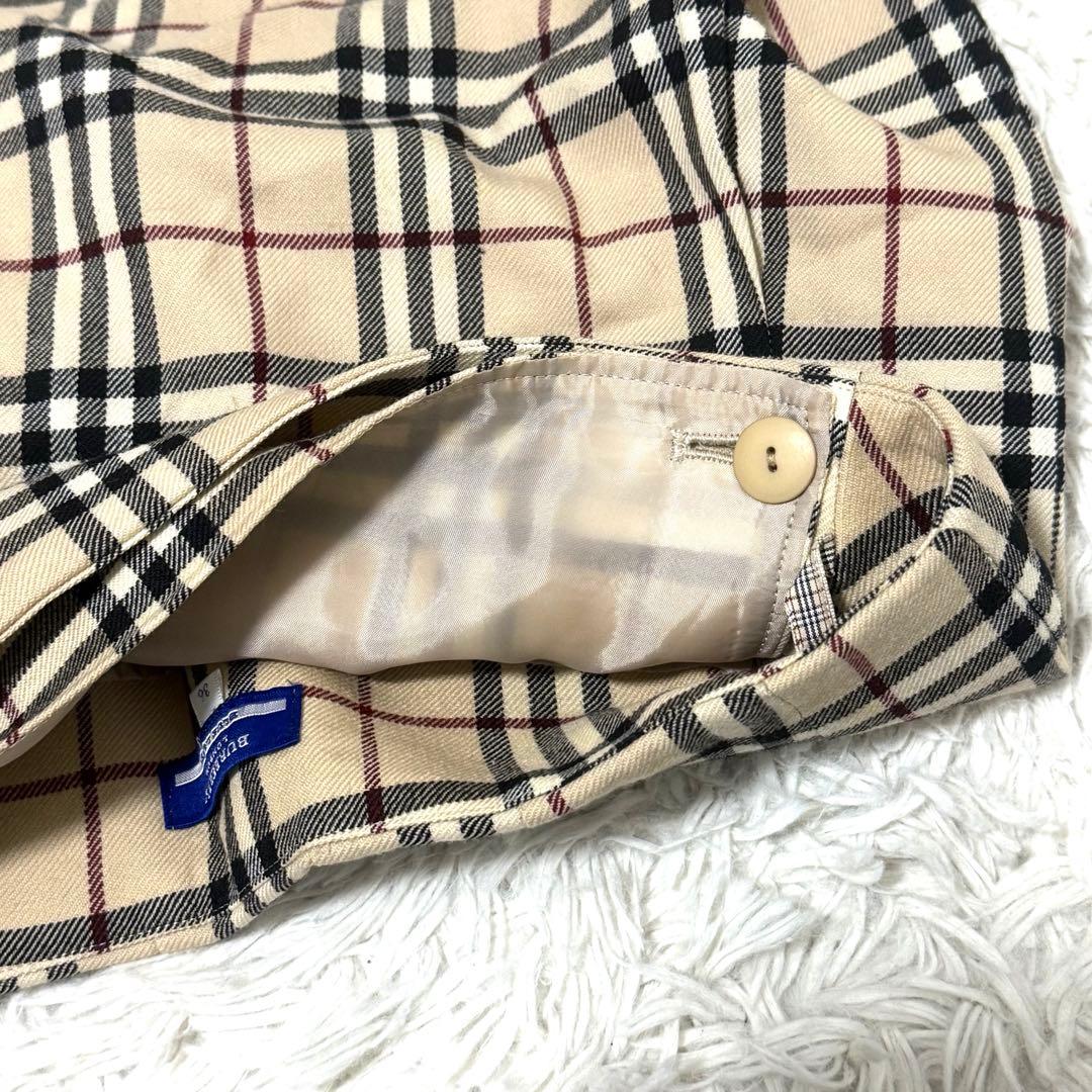 希少 バーバリーブルーレーベル ノバチェック プリーツミニスカート サイズ36