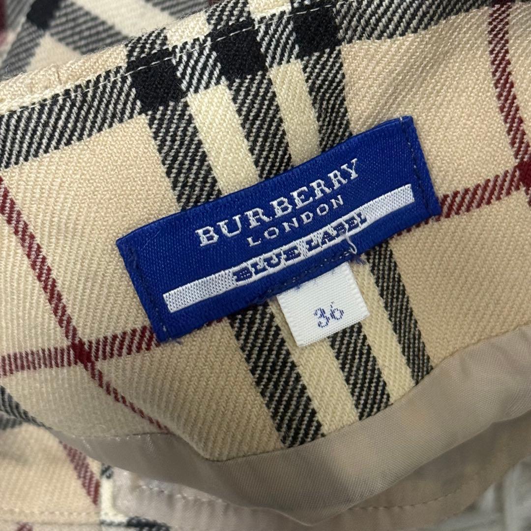 希少 バーバリーブルーレーベル ノバチェック プリーツミニスカート サイズ36
