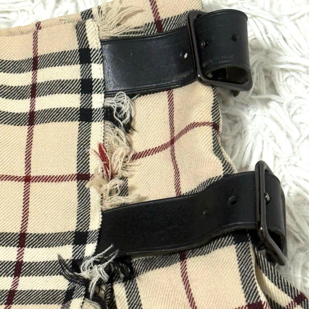 希少 バーバリーブルーレーベル ノバチェック プリーツミニスカート サイズ36