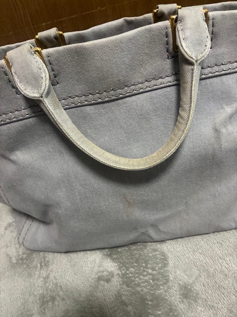 PRADA グレー キャンバストートバッグ