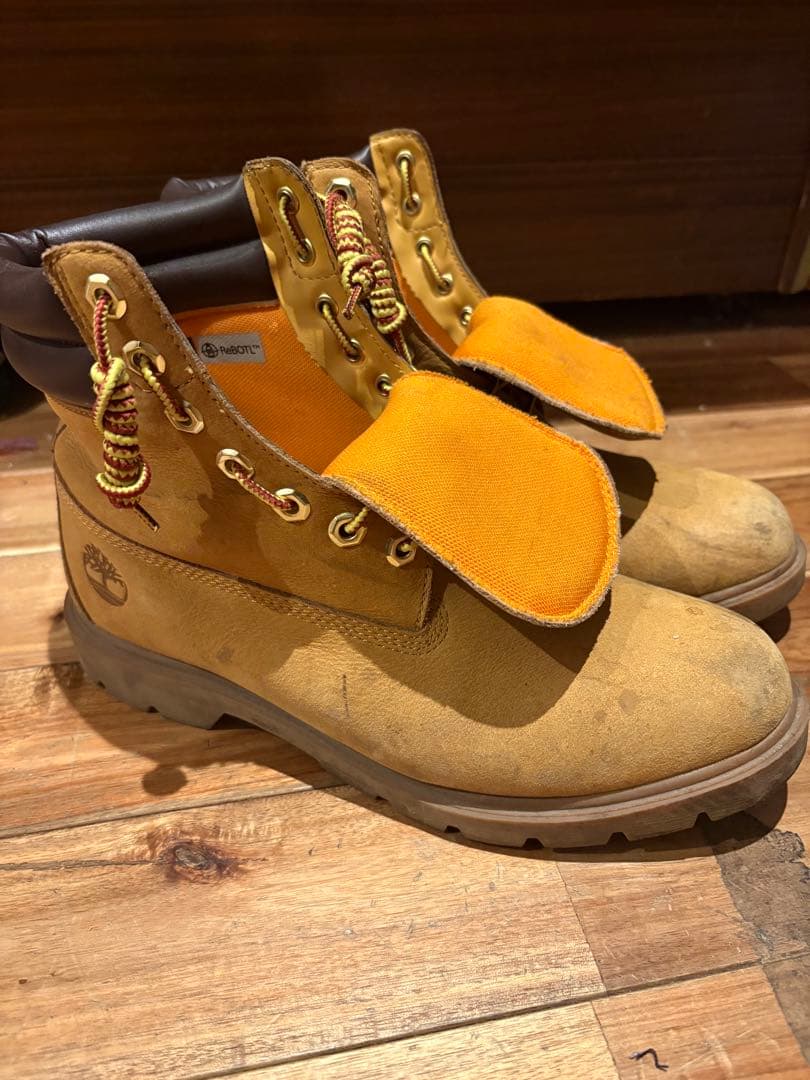 ティンバーランド　ブーツ　革靴　イエロー