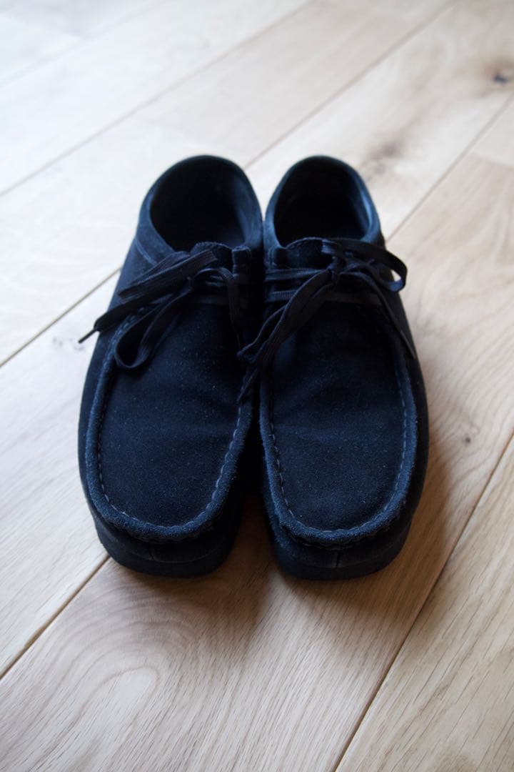 靴 Clarks Wallabee / Black suede