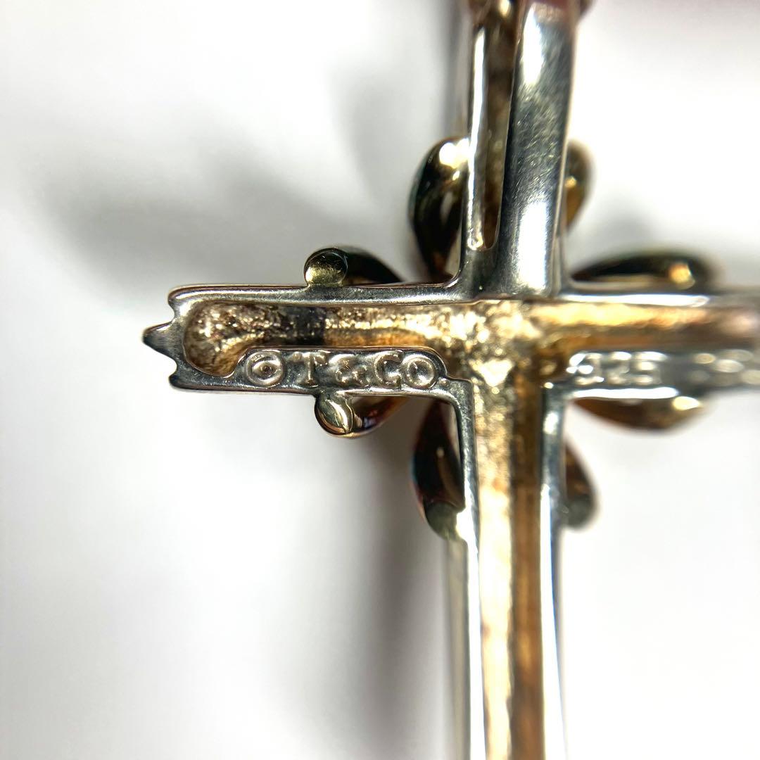 【クッキー】シグネチャークロスネックレス　925 / 750 箱付き