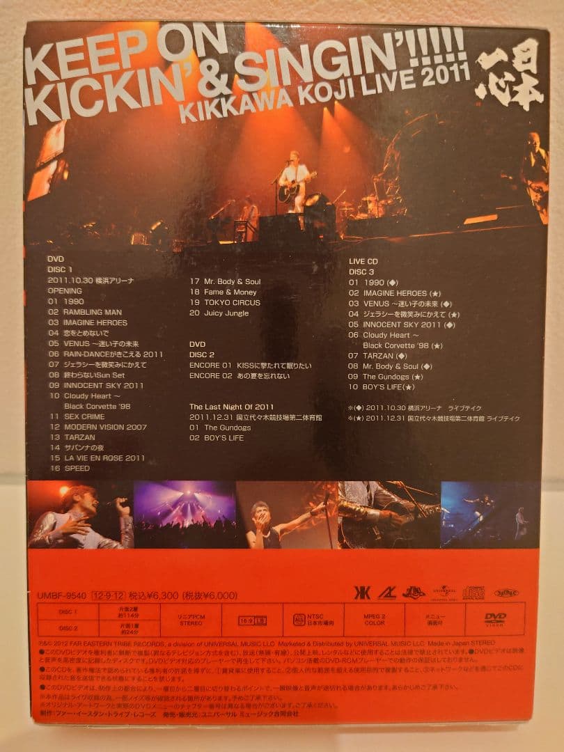 吉川晃司　KEEP ON KICKIN' & SINGIN'! 初回限定DVD