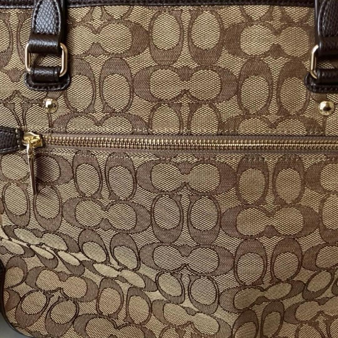 美品　COACH シグネチャー柄　キャンバストートバッグ ショルダーバッグ