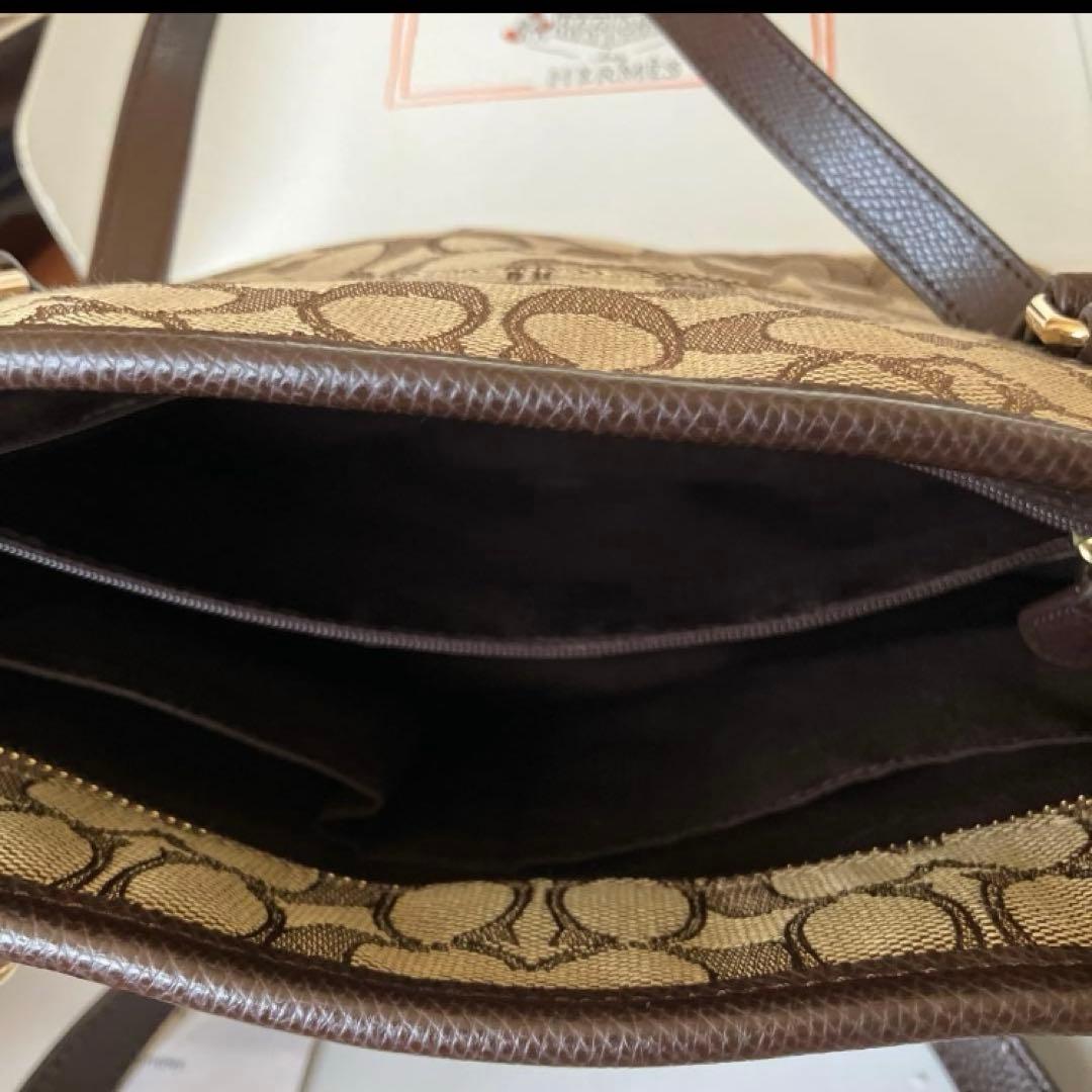 美品　COACH シグネチャー柄　キャンバストートバッグ ショルダーバッグ