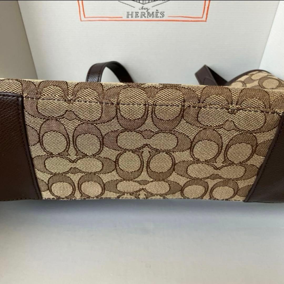 美品　COACH シグネチャー柄　キャンバストートバッグ ショルダーバッグ