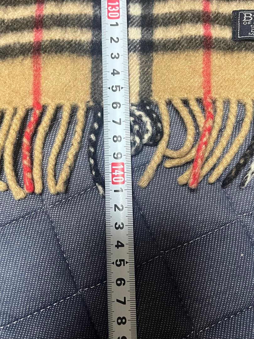 Burberry's チェック柄 カシミヤマフラー 約130cm x 30cm