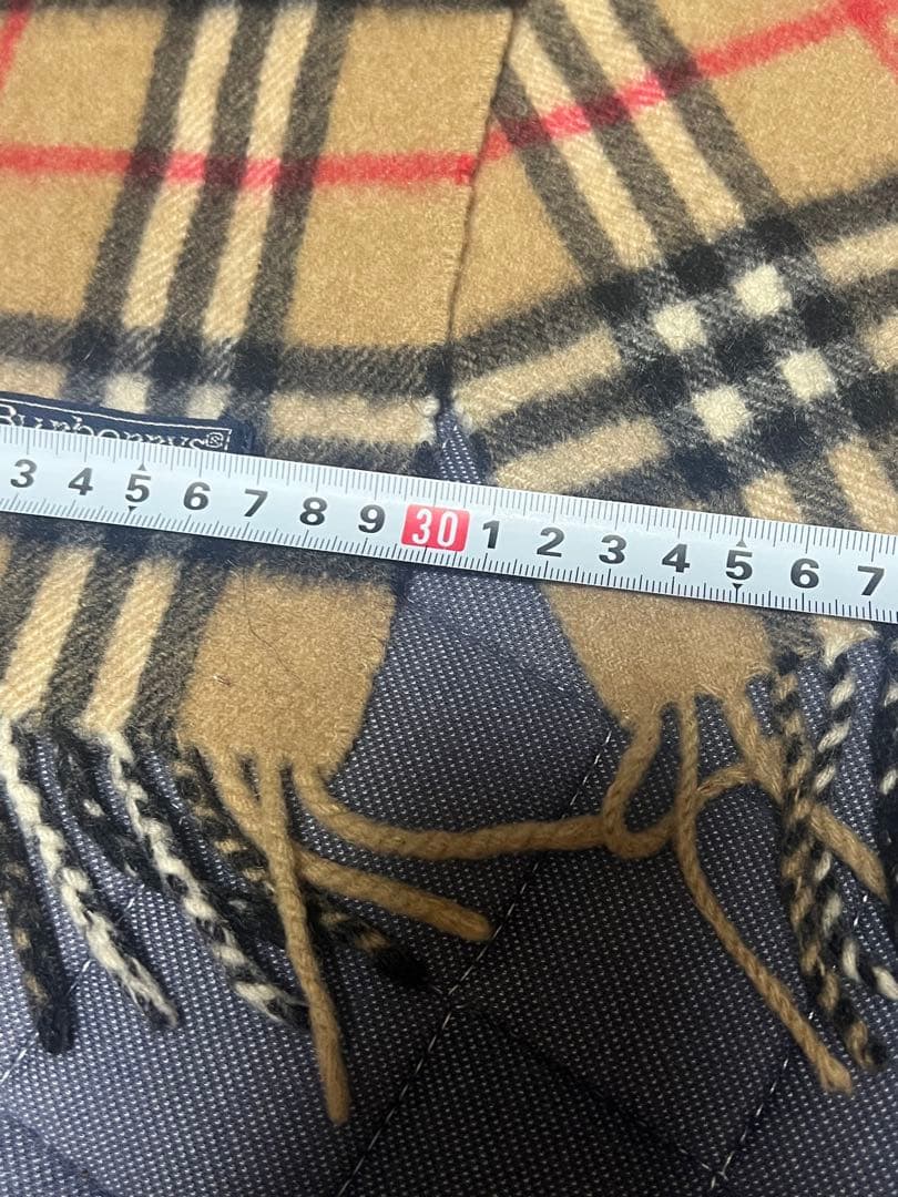 Burberry's チェック柄 カシミヤマフラー 約130cm x 30cm