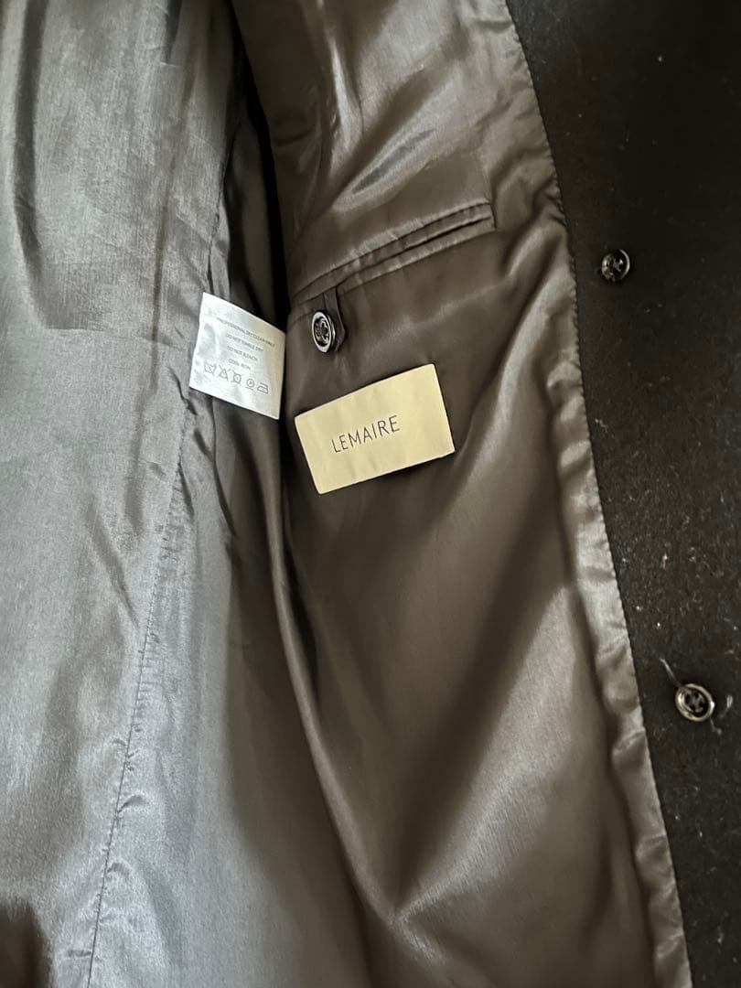Lemaire ウールコート ブラック 36