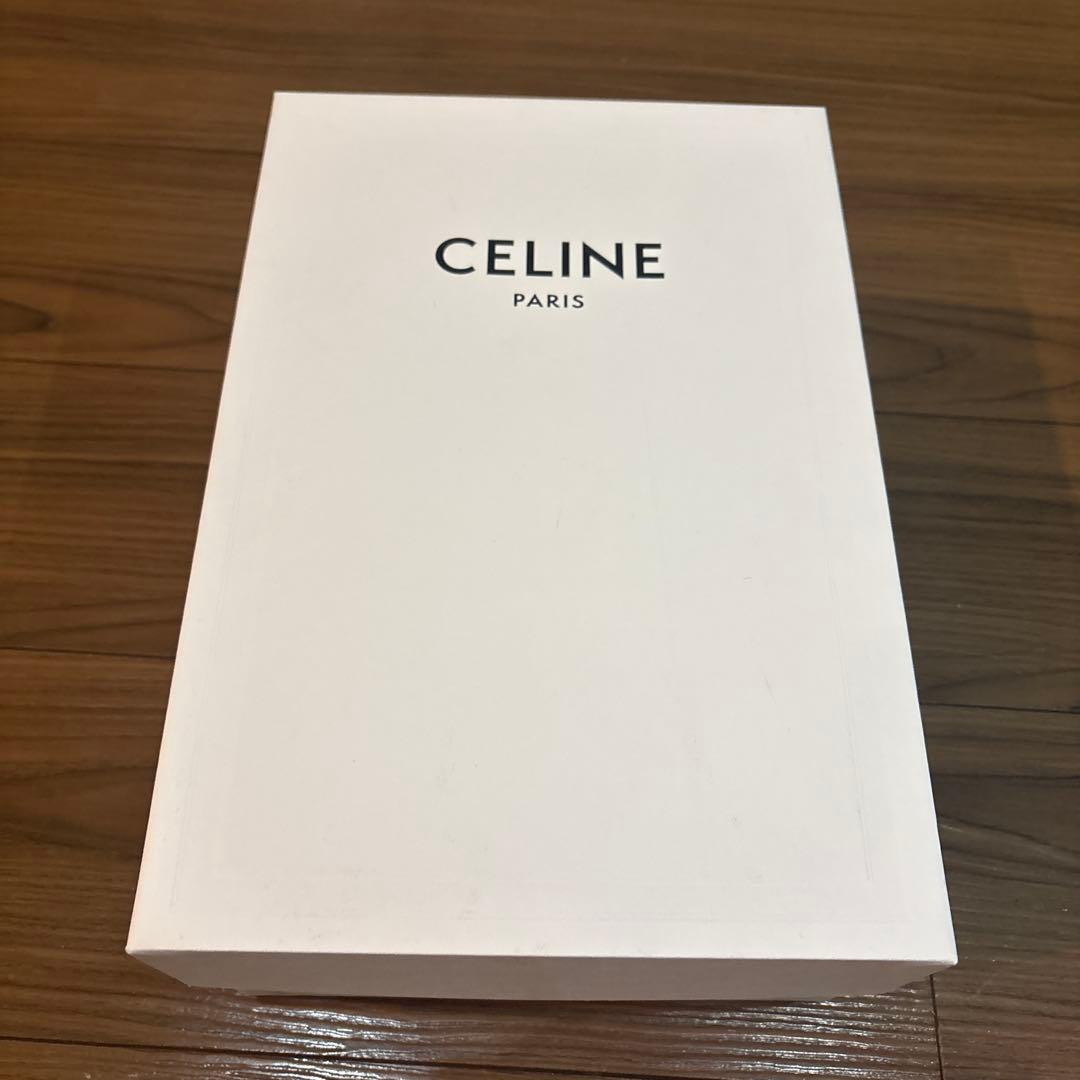 セリーヌCELINEルーズフーディーコットンフリースパーカー黒　箱付き