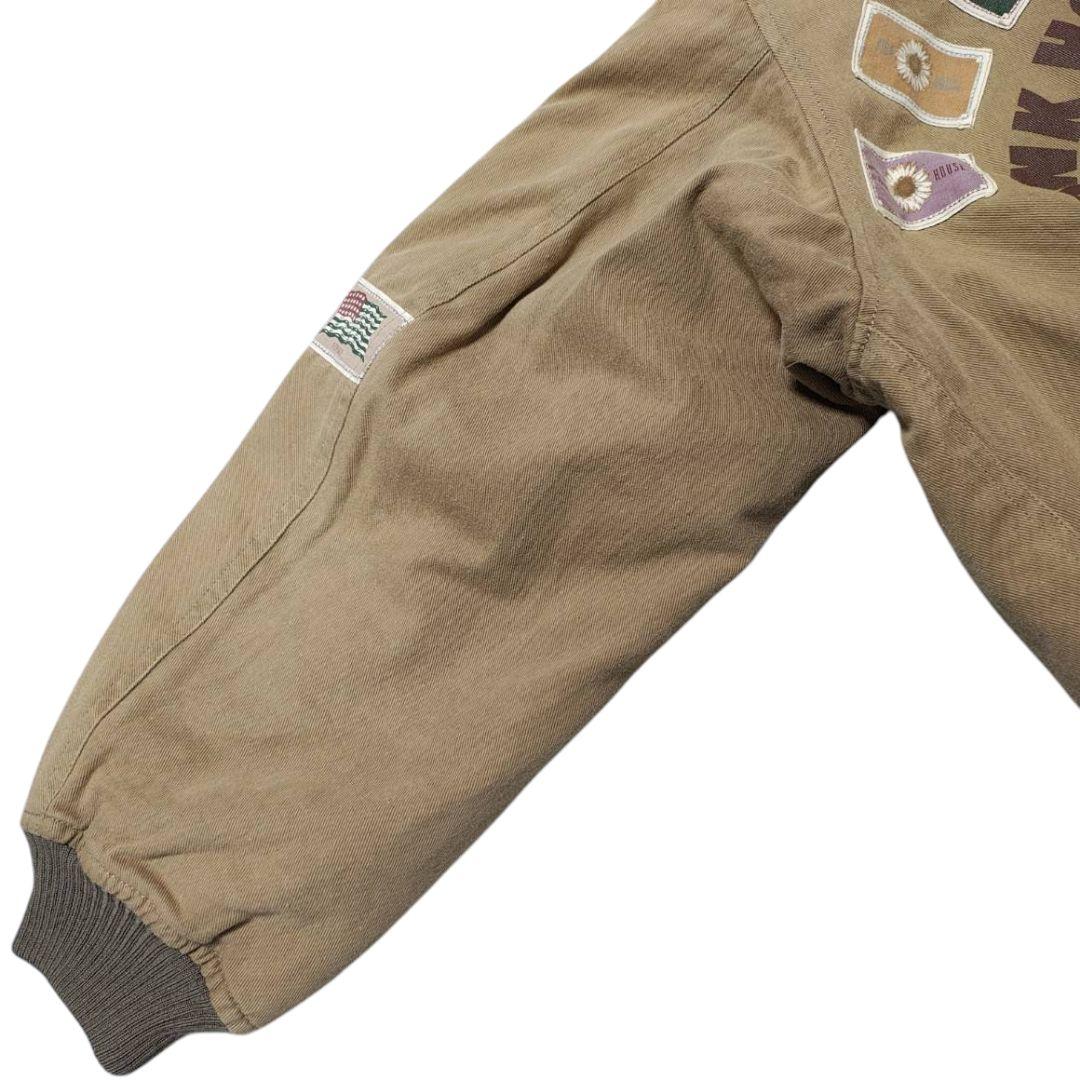 【希少】PINK HOUSE ワッペン 中綿ブルゾン くま テディベア ベージュ