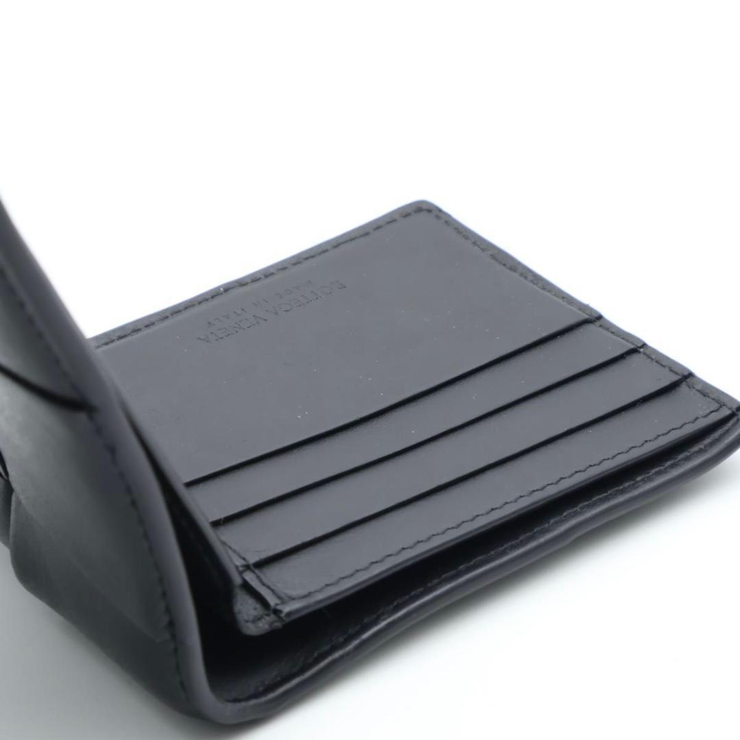【極美品】BOTTEGAVENETA カセット 二つ折り財布　黒