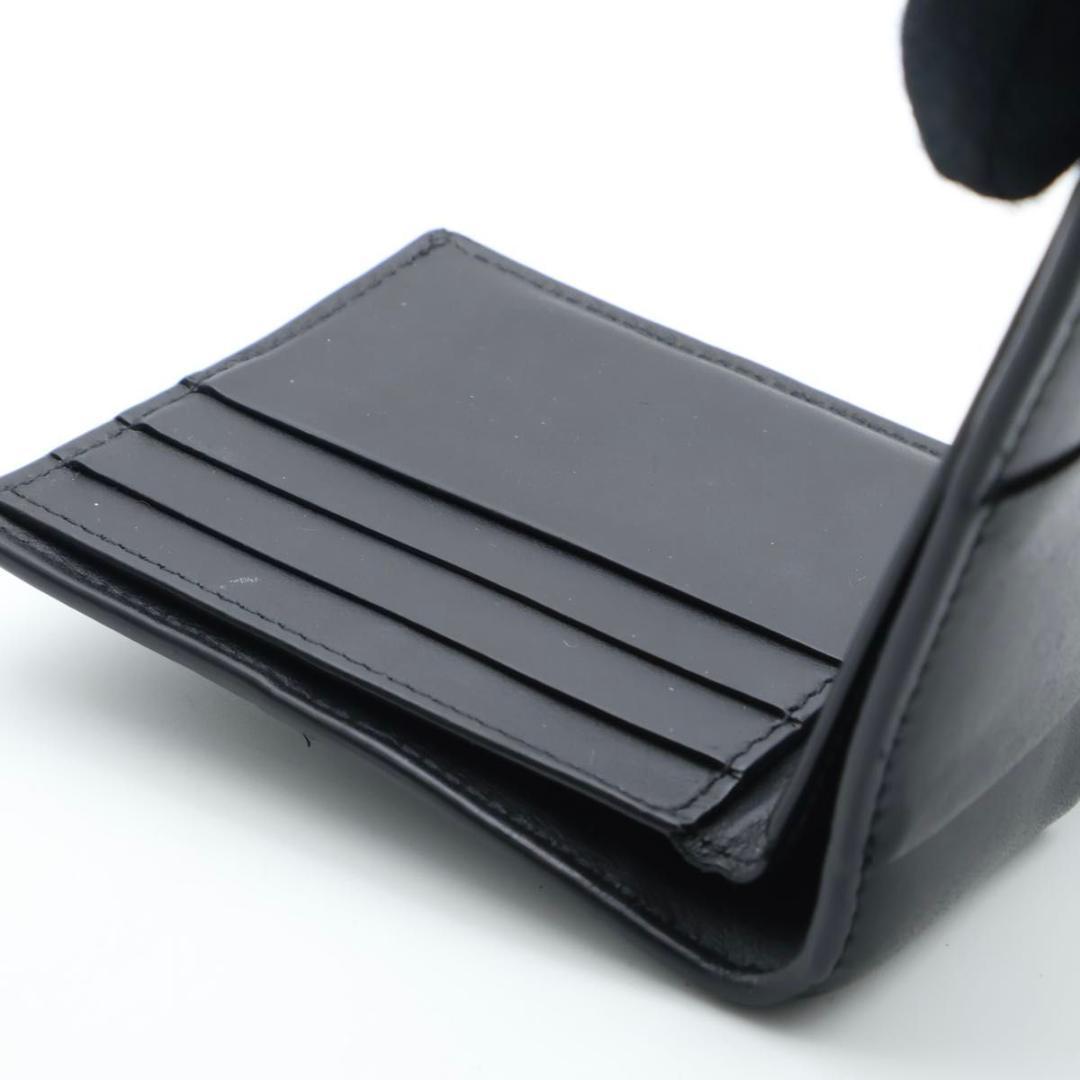 【極美品】BOTTEGAVENETA カセット 二つ折り財布　黒