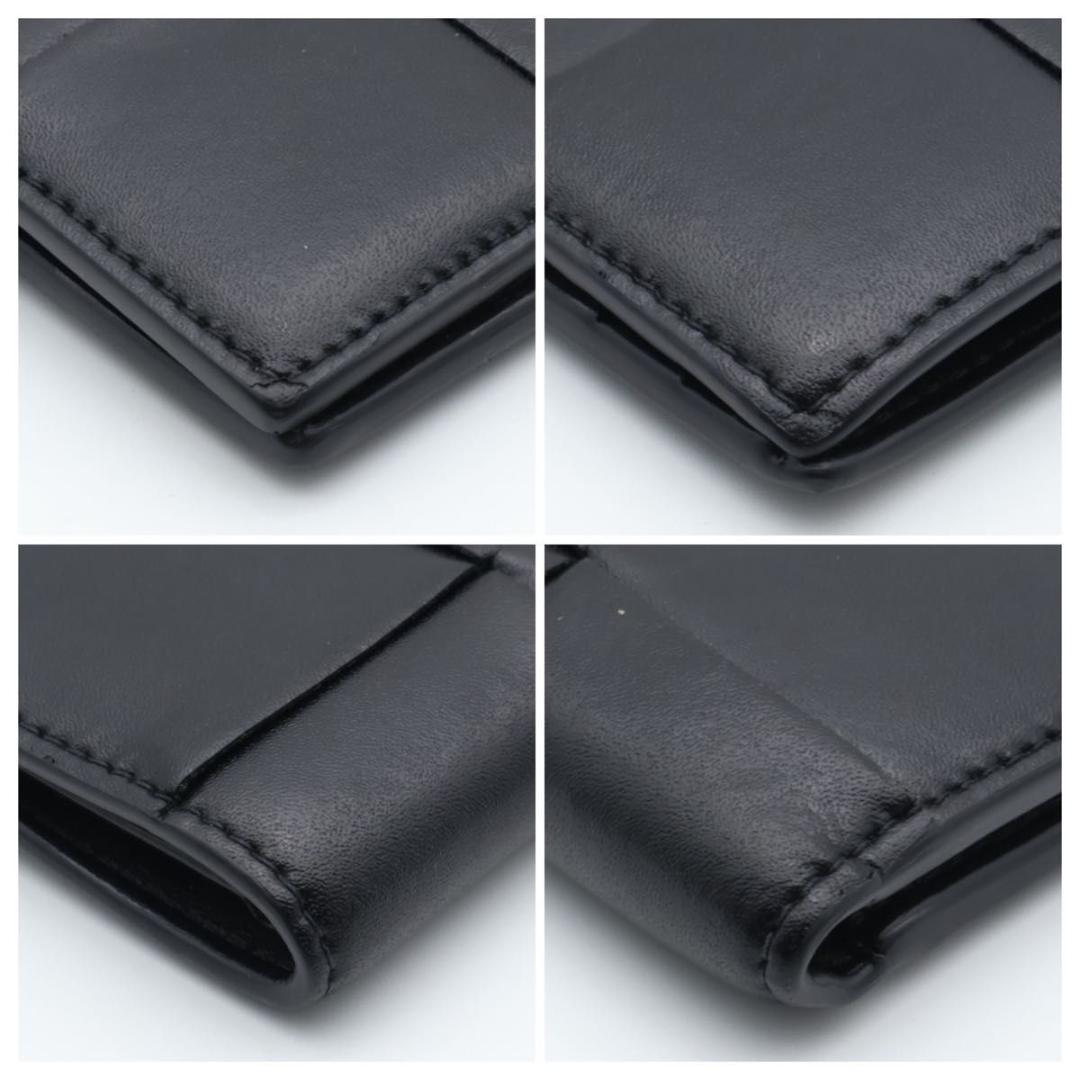 【極美品】BOTTEGAVENETA カセット 二つ折り財布　黒