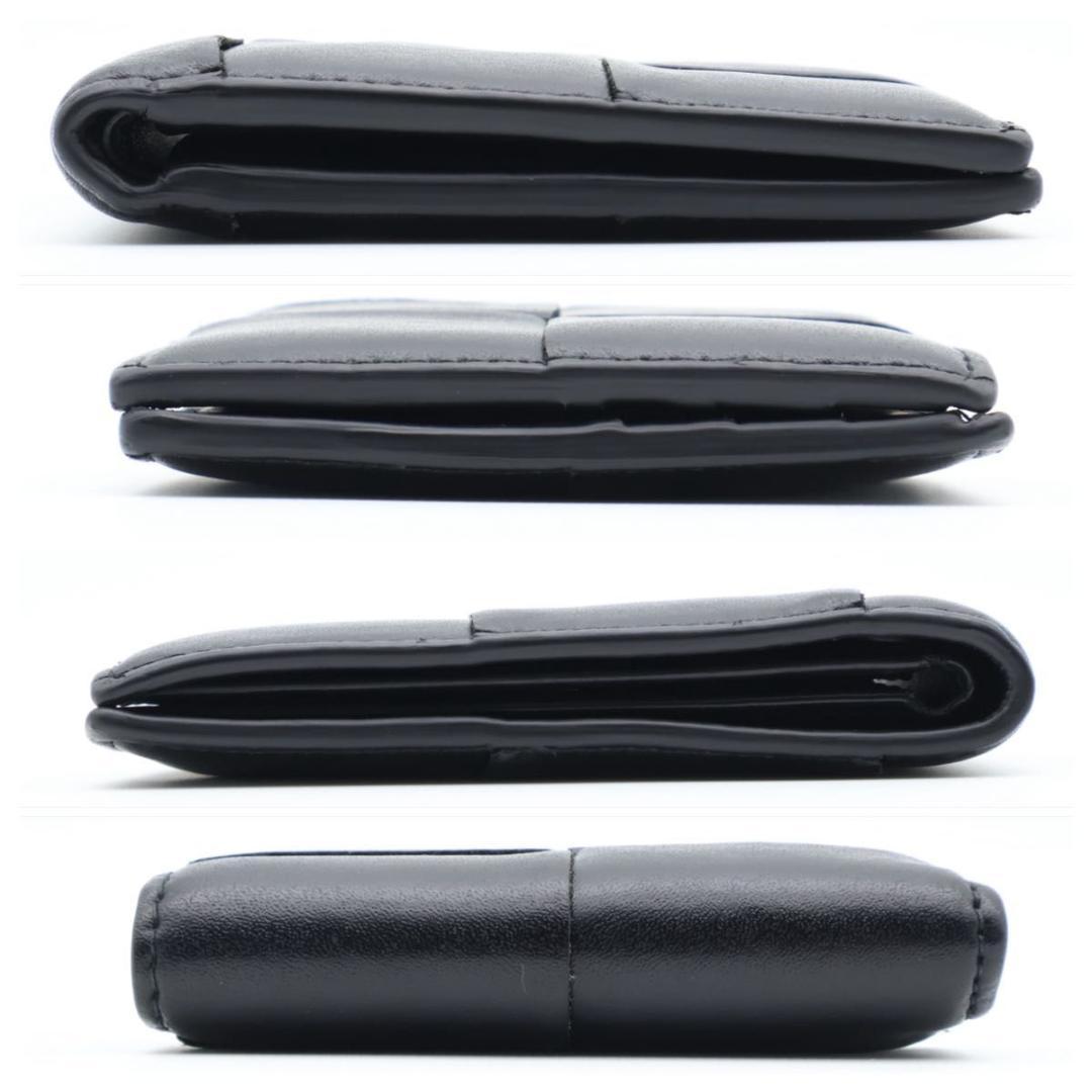 【極美品】BOTTEGAVENETA カセット 二つ折り財布　黒