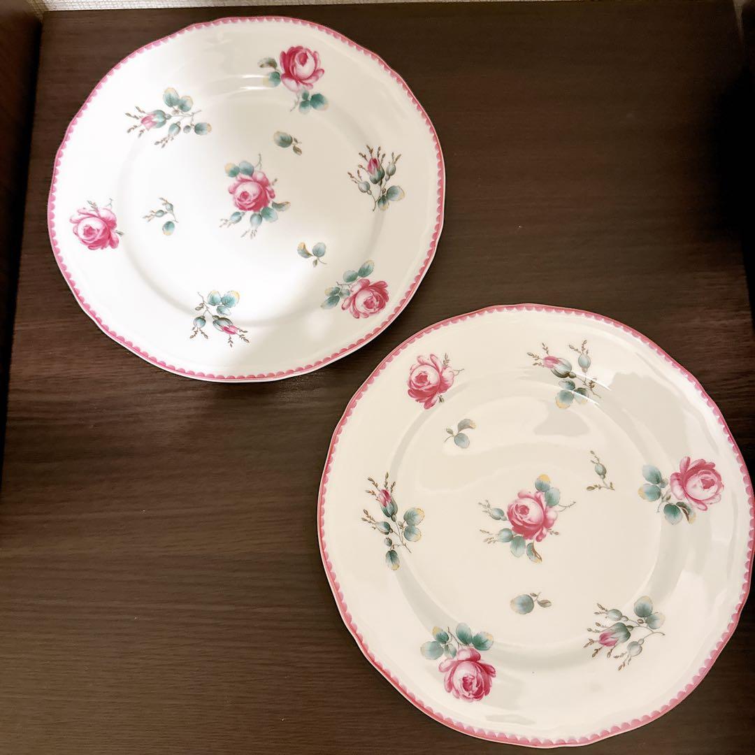 【6枚セット】リチャードジノリ アンティックローズ プレート　平皿