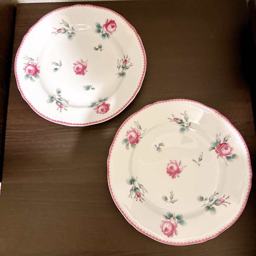 【6枚セット】リチャードジノリ アンティックローズ プレート　平皿