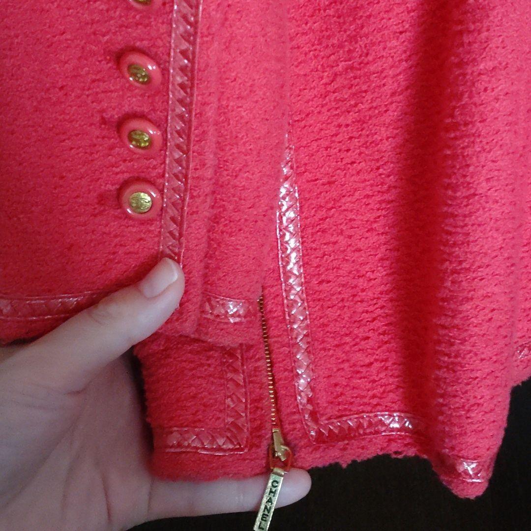 CHANEL　ヴィンテージツイードジャケット　ピンクコート　36