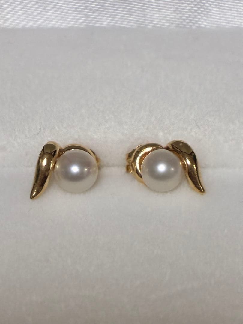 k18パールピアス18k 750 18金