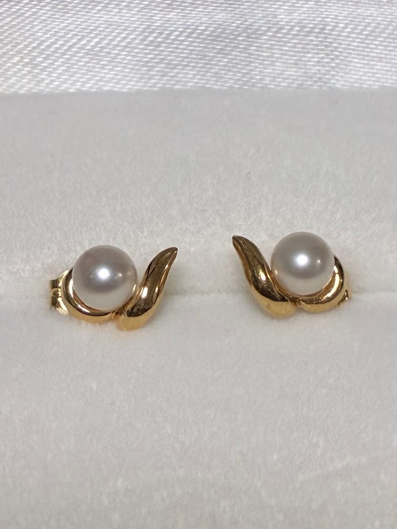 k18パールピアス18k 750 18金