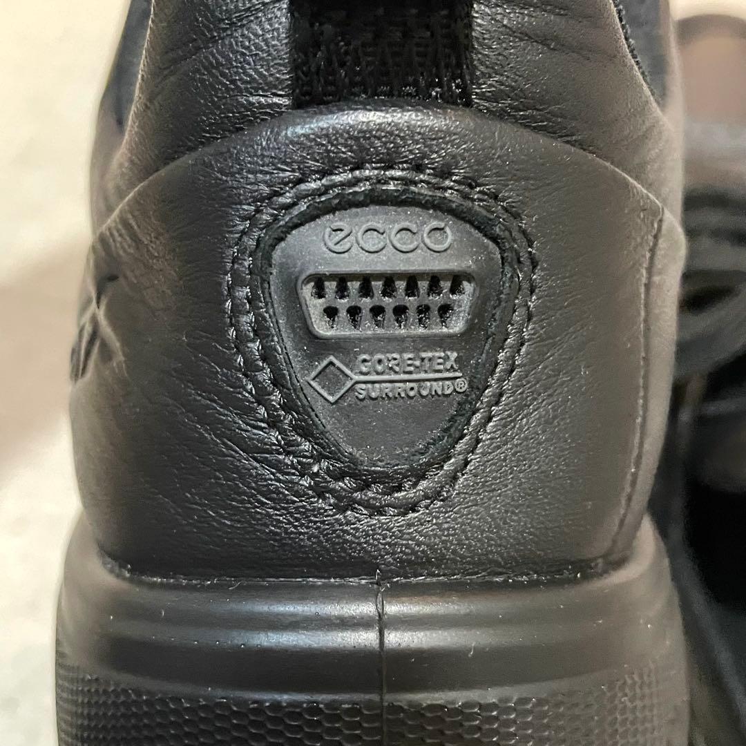 美品♪ecco エコー スニーカー 黒STREET720 24.0 ゴアテックス