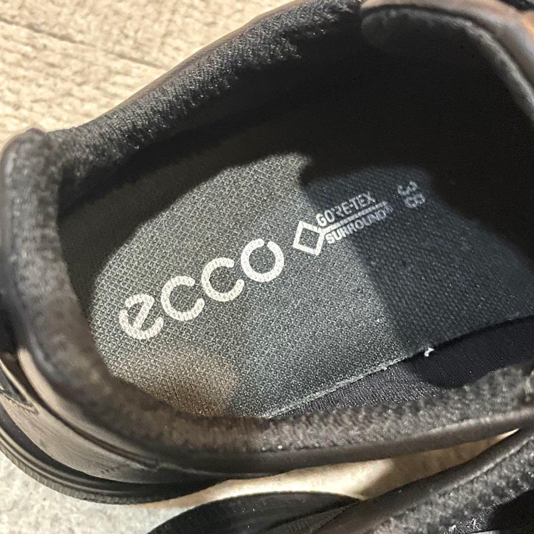 美品♪ecco エコー スニーカー 黒STREET720 24.0 ゴアテックス