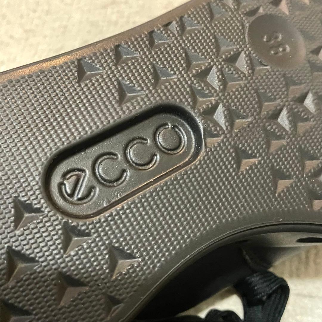 美品♪ecco エコー スニーカー 黒STREET720 24.0 ゴアテックス