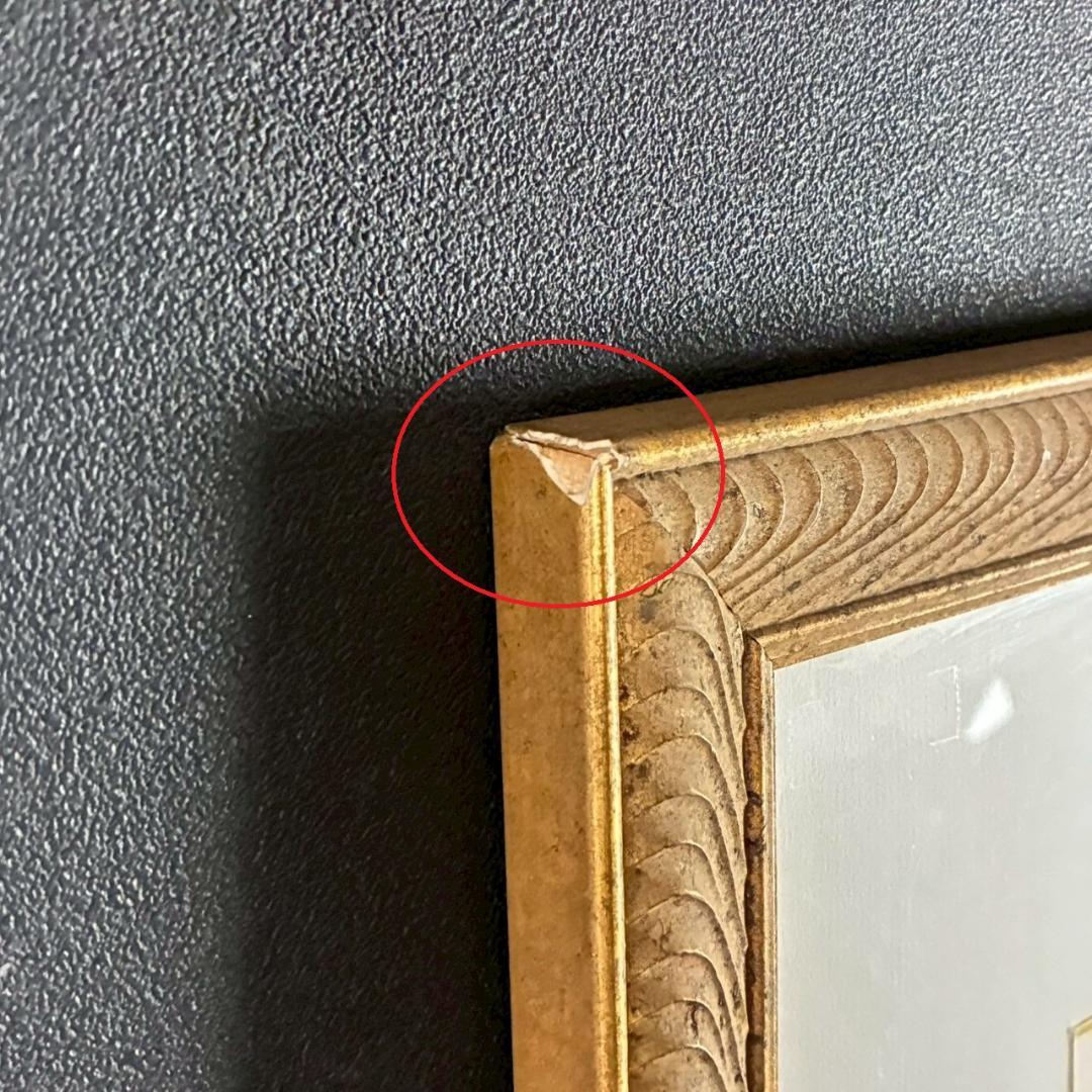 ベルナール・カトラン「黄色いバックの花」リトグラフ 大作 直筆サイン入り 額装