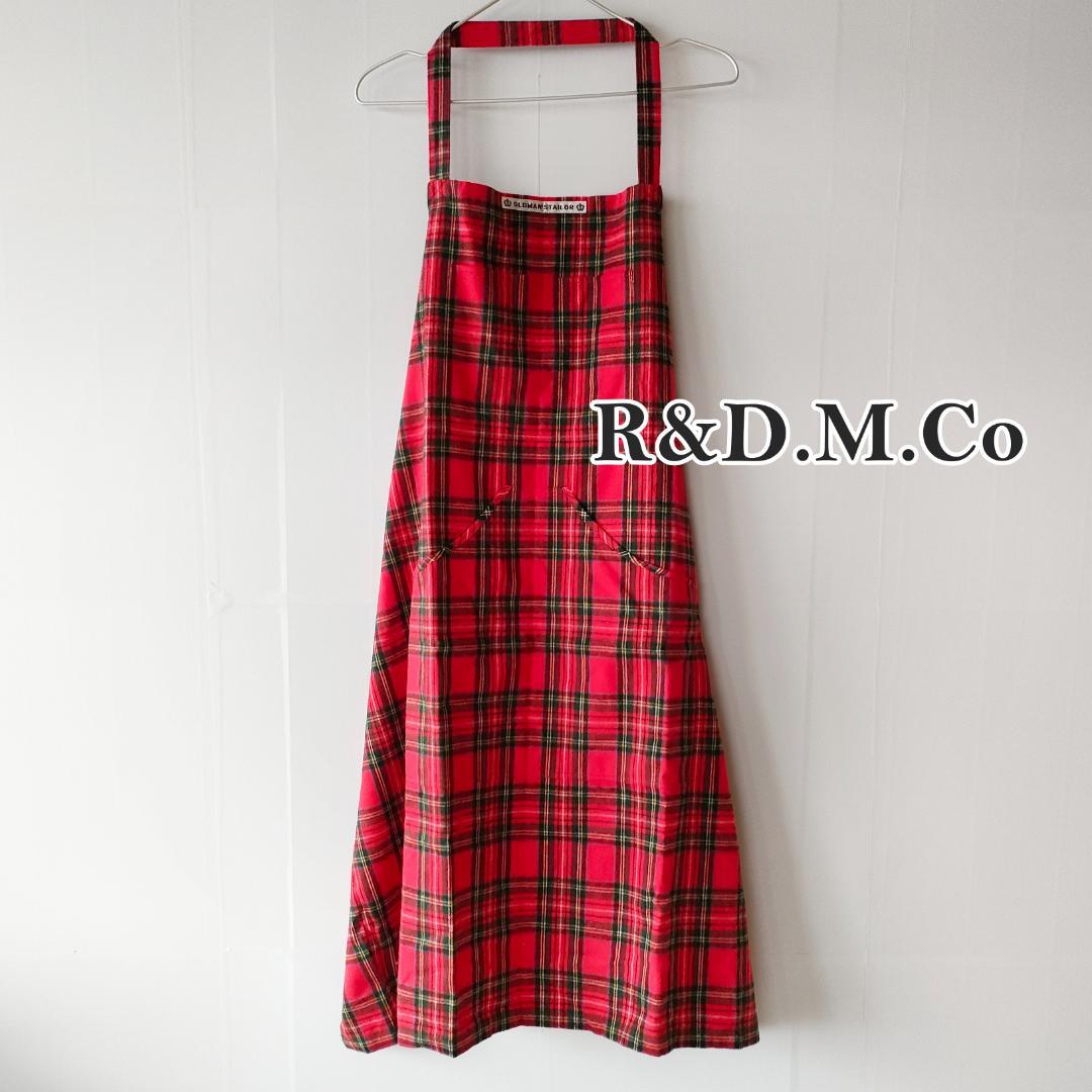 オールドマンズテーラー R&D.M.Co エプロン タータンチェック　赤