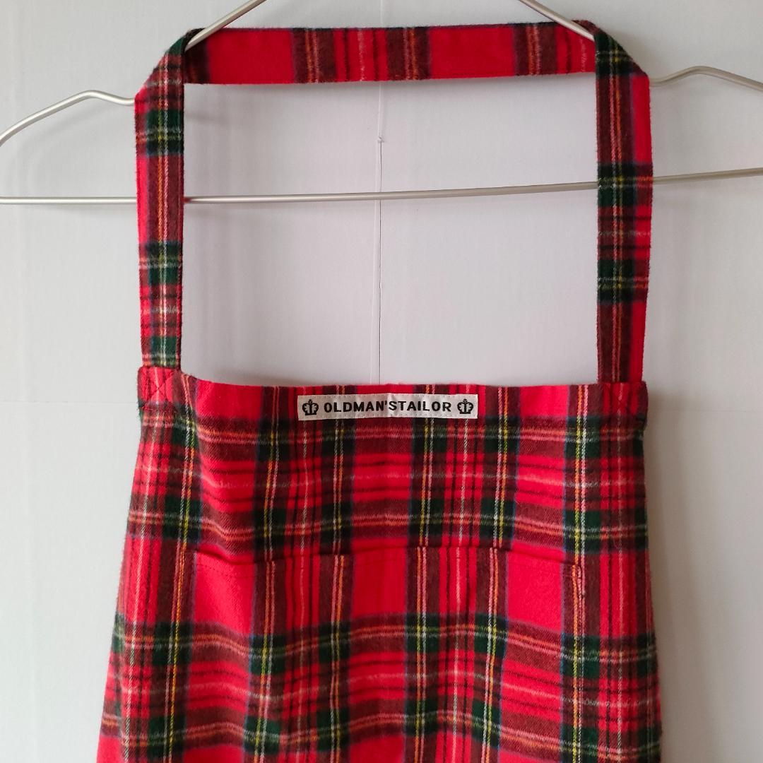 オールドマンズテーラー R&D.M.Co エプロン タータンチェック　赤