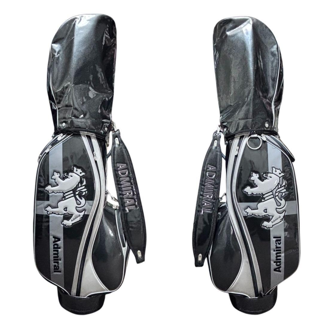 Admiral アドミラル キャディバッグ 9.5型 ブラック×シルバー