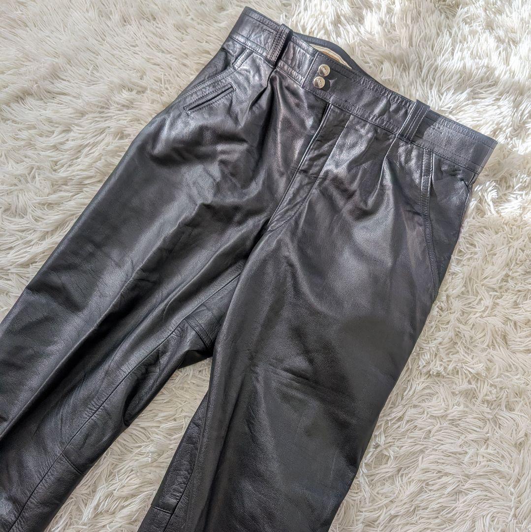 KOMINE excellence バイク レザー パンツ LL ブラック